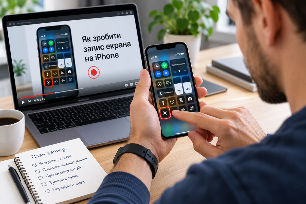 Як зробити запис екрана на iPhone: налаштування і збереження