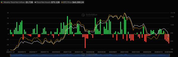 Спотовые биткоин-ETF пережили одну из худших недель: инвесторы вывели $1,7 млрд