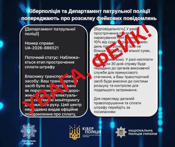 Мошенники рассылают фейковые штрафы за нарушение ПДД