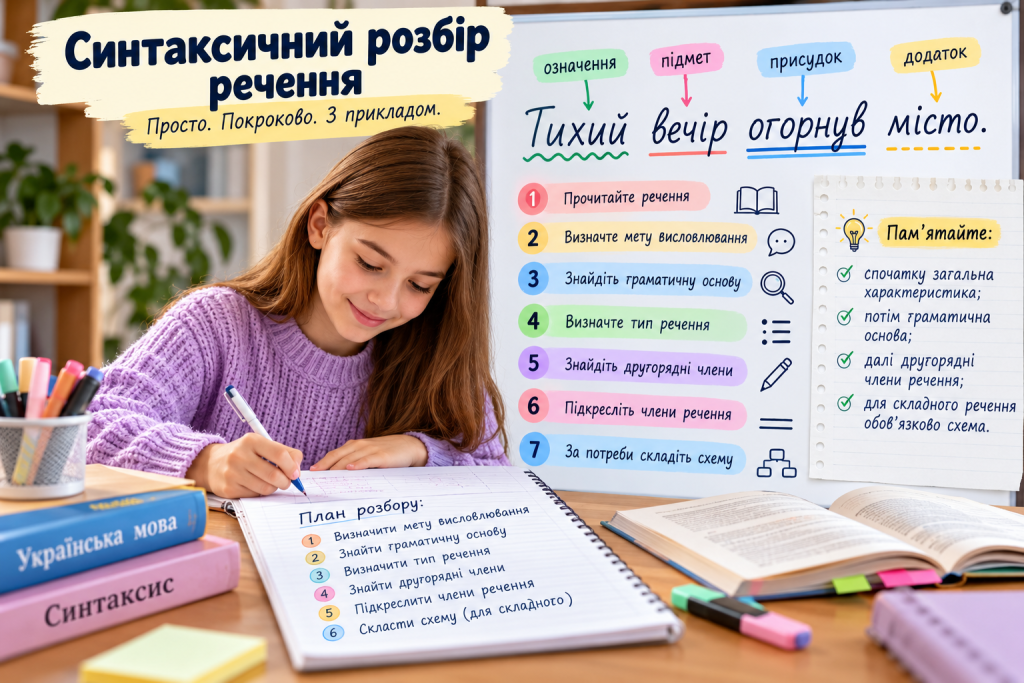 Як зробити синтаксичний розбір речення: шкільна інструкція