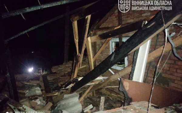 Ворожа атака на Вінниччину спричинила пожежу
